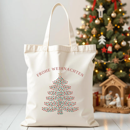 Baumwolltasche Tragetasche Geschenkbeutel Weihnachten, Mitarbeitergeschenke, nachhaltige Geschenkidee für Freunden und Kollegen