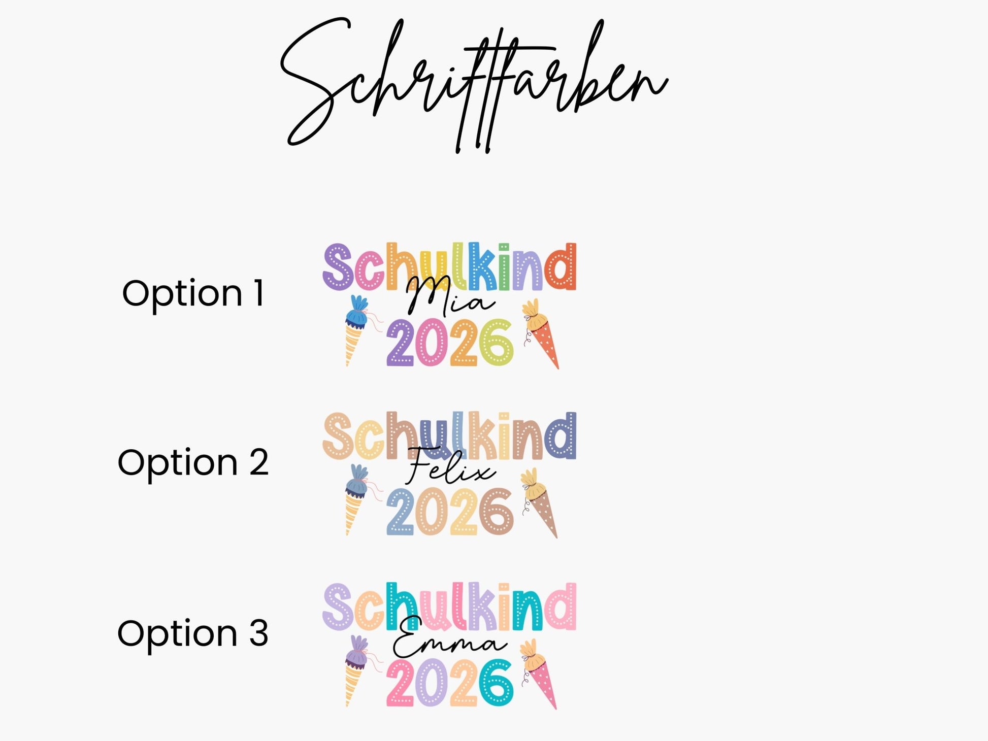 Einschulung Geschenk T-shirt Schulkind 2026 personalisiert