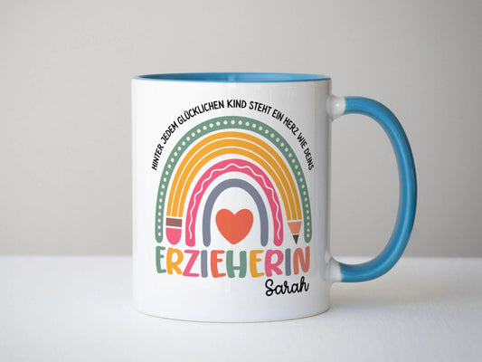 Erzieherin Geschenk Personalisierte Tasse mit Name Keramiktasse Personalisiert Kita Abschiedsgeschenke Erzieherin Geschenke Abschied Kita - Mamas & Minis