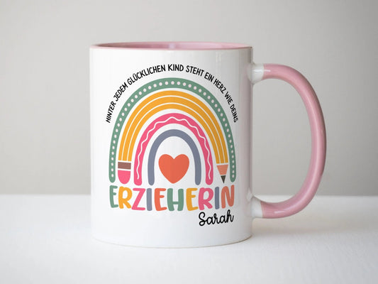 Erzieherin Geschenk Personalisierte Tasse mit Name Keramiktasse Personalisiert Kita Abschiedsgeschenke Erzieherin Geschenke Abschied Kita - Mamas & Minis