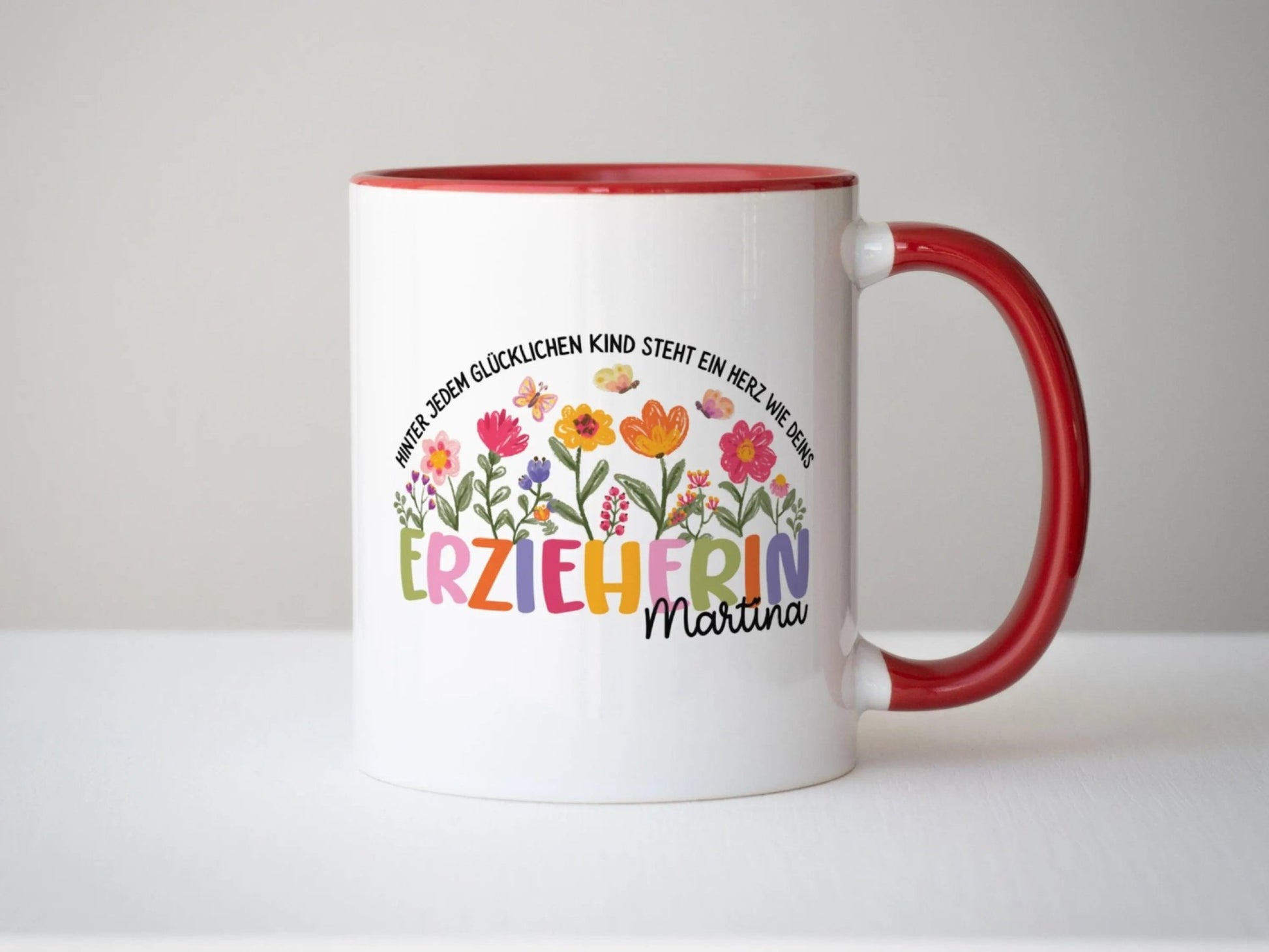 Erzieherin Geschenk Personalisierte Tasse mit Name Keramiktasse Personalisiert Kita Abschiedsgeschenke Erzieherin Geschenke Abschied Kita - Mamas & Minis
