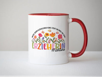 Erzieherin Geschenk Personalisierte Tasse mit Name Keramiktasse Personalisiert Kita Abschiedsgeschenke Erzieherin Geschenke Abschied Kita - Mamas & Minis