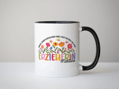 Erzieherin Geschenk Personalisierte Tasse mit Name Keramiktasse Personalisiert Kita Abschiedsgeschenke Erzieherin Geschenke Abschied Kita - Mamas & Minis