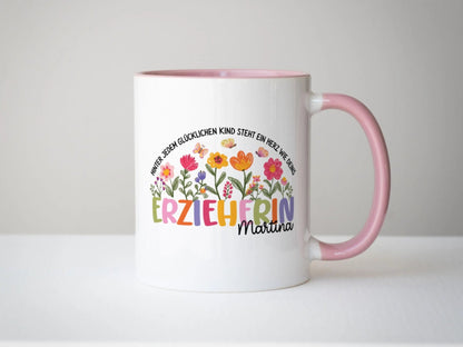 Erzieherin Geschenk Personalisierte Tasse mit Name Keramiktasse Personalisiert Kita Abschiedsgeschenke Erzieherin Geschenke Abschied Kita - Mamas & Minis