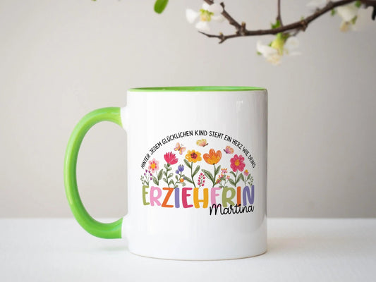 Erzieherin Geschenk Personalisierte Tasse mit Name Keramiktasse Personalisiert Kita Abschiedsgeschenke Erzieherin Geschenke Abschied Kita - Mamas & Minis