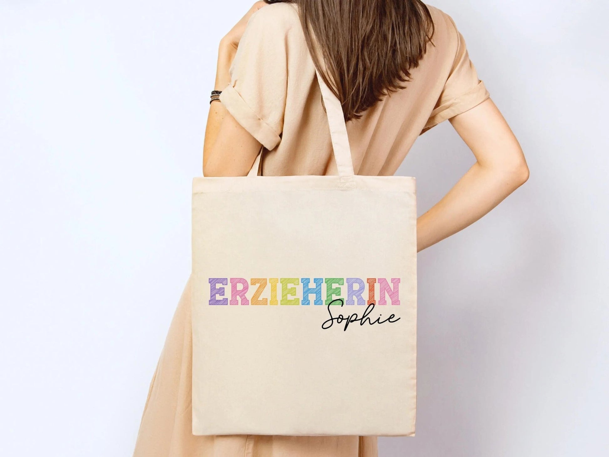 Erzieherin Geschenke Personalisierte Tasche mit Name Geschenk Beutel Abschiedsgeschenke Kita - Erzieherin Geschenk Abschied Krippe Dankeschön - Mamas & Minis