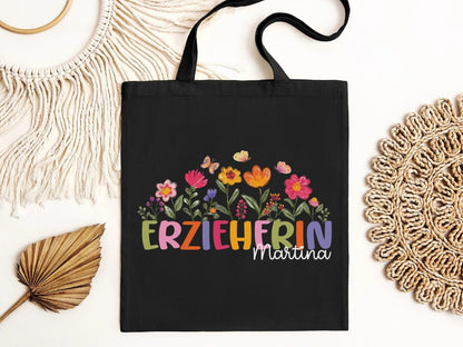 Erzieherin Geschenke Personalisierte Tasche mit Name Geschenk Beutel Abschiedsgeschenke Kita - Erzieherin Geschenk Abschied Krippe Dankeschön - Mamas & Minis