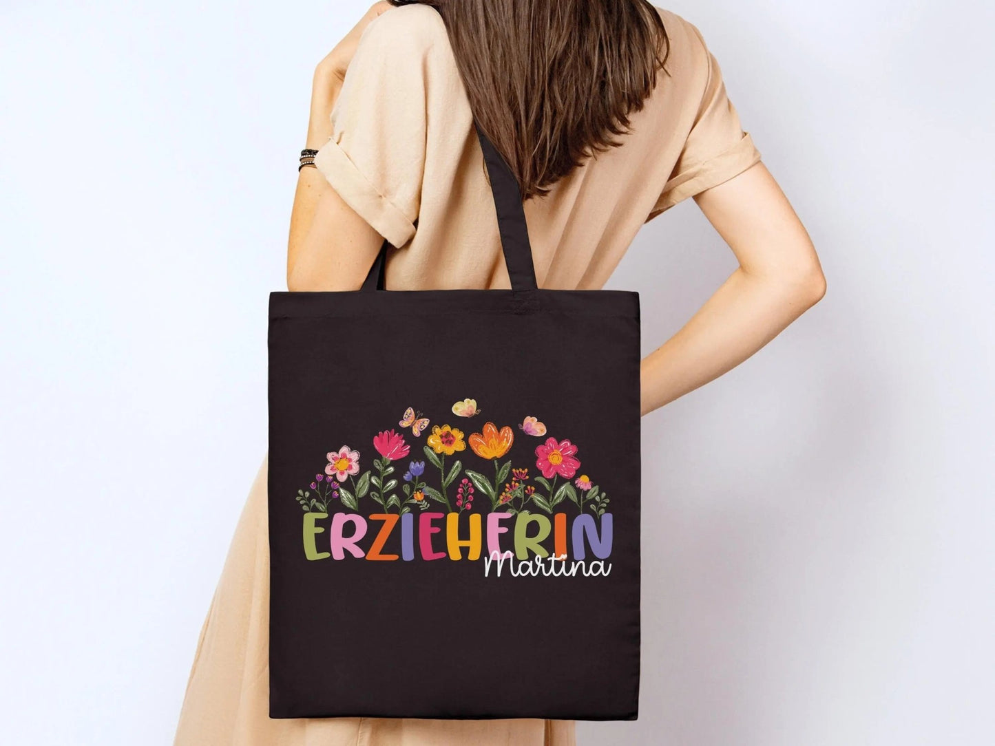 Erzieherin Geschenke Personalisierte Tasche mit Name Geschenk Beutel Abschiedsgeschenke Kita - Erzieherin Geschenk Abschied Krippe Dankeschön - Mamas & Minis