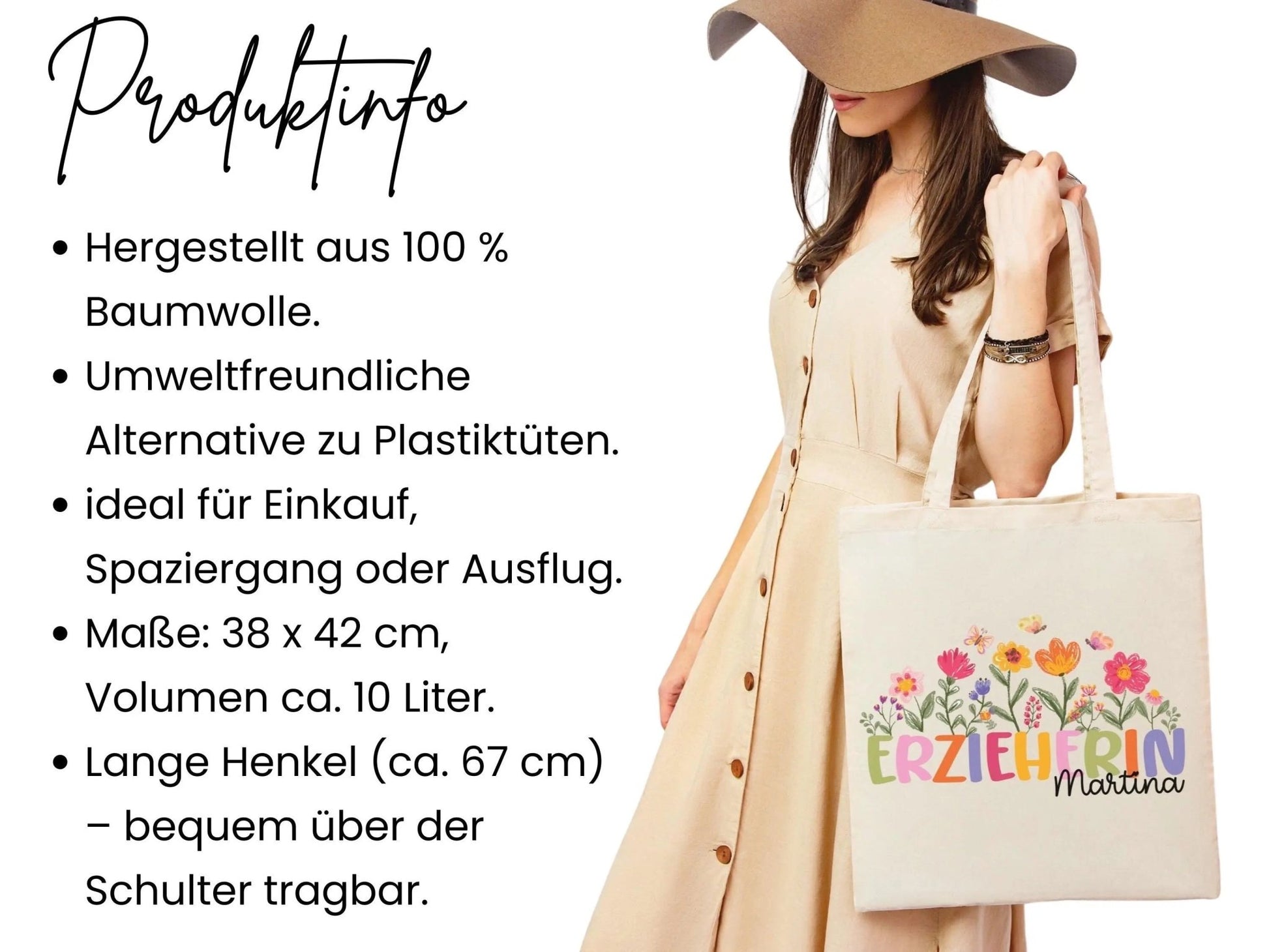 Erzieherin Geschenke Personalisierte Tasche mit Name Geschenk Beutel Abschiedsgeschenke Kita - Erzieherin Geschenk Abschied Krippe Dankeschön - Mamas & Minis