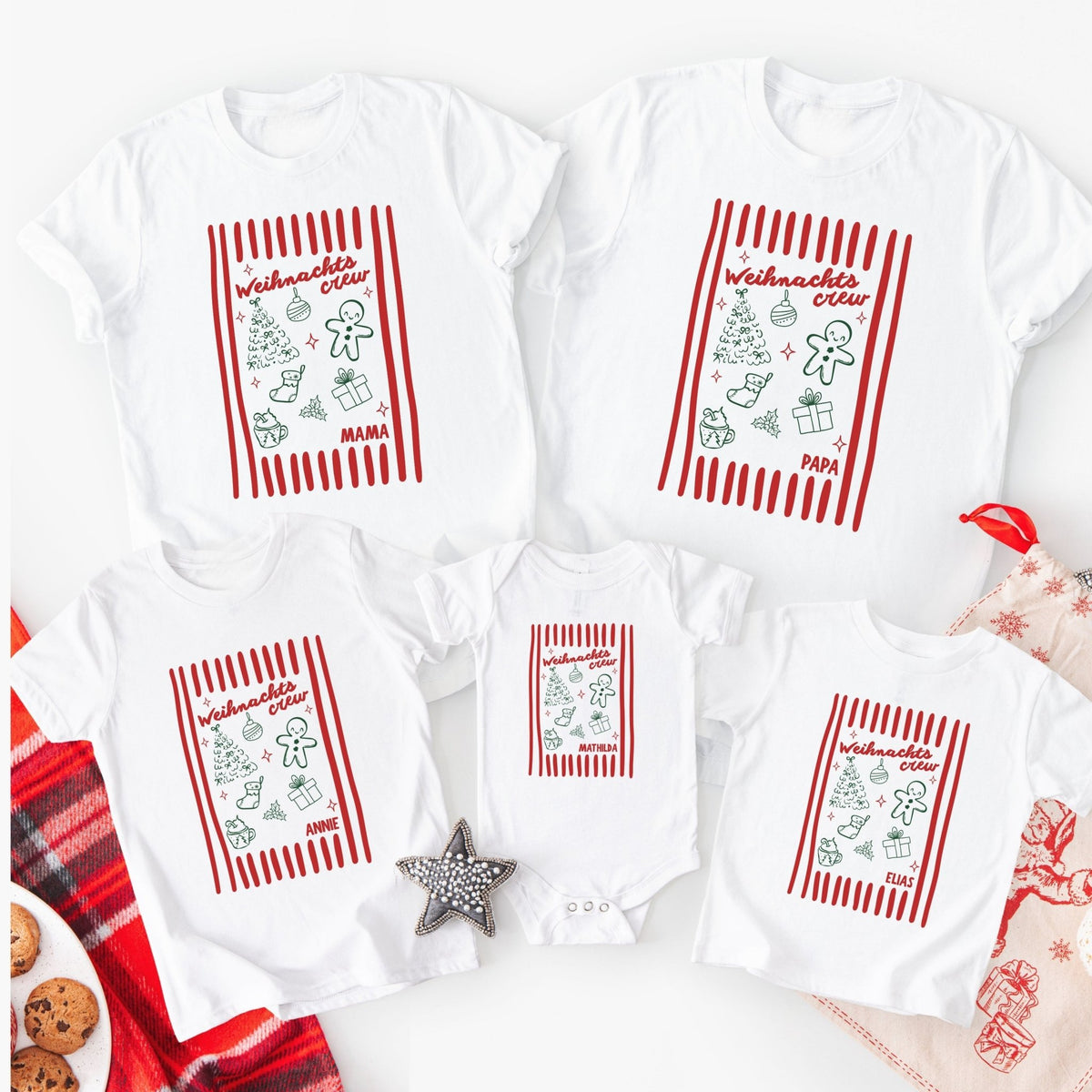 Familien Outfit zu Weihnachten – Pullover & Shirts Set - Mamas & Minis