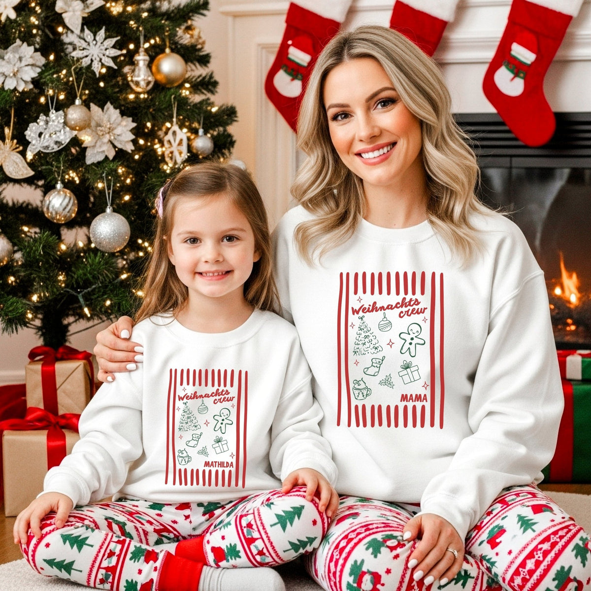 Familien Outfit zu Weihnachten – Pullover & Shirts Set - Mamas & Minis