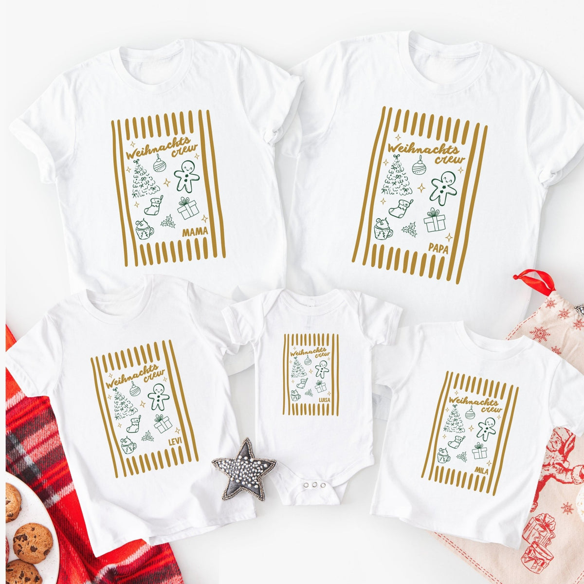 Festliche Familienpullover zu Weihnachten im Partnerlook - Mamas & Minis