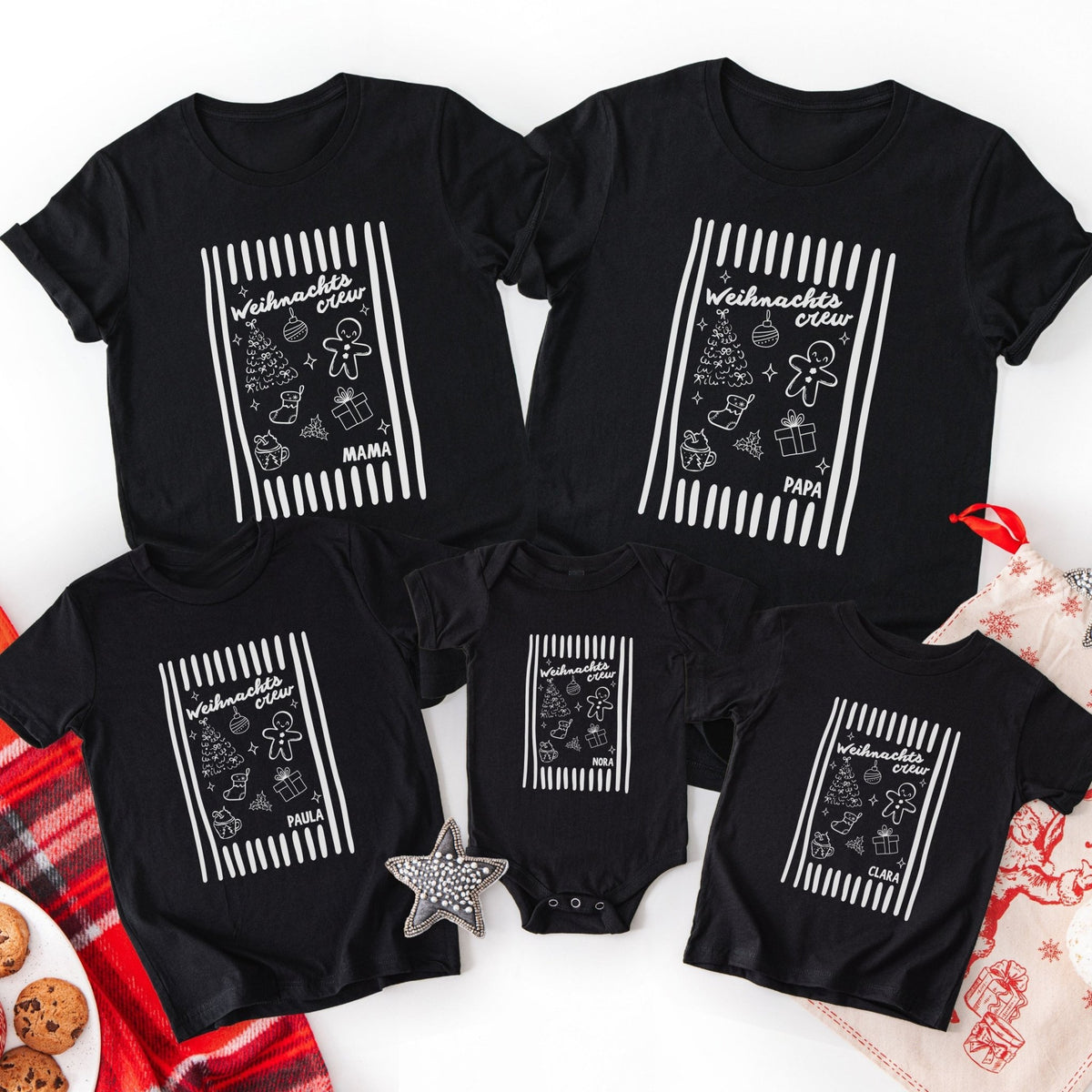 Festliche Familienpullover zu Weihnachten im Partnerlook - Mamas & Minis