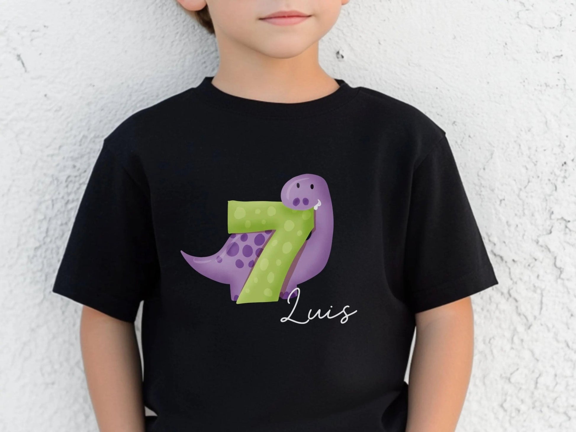 Geburtstags - Shirt Geburtstagskind T-shirt Dinosaurier Geschenk Kindergeburtstag Kinder Geschenke Geburtstagsshirt Junge Dino Personalisiert - Mamas & Minis
