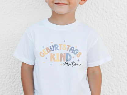 Geburtstags - Shirt Geburtstagskind T-shirt Geschenk Kindergeburtstag Kinder Geschenke Geburtstagsshirt Mädchen Junge Personalisiert - Mamas & Minis