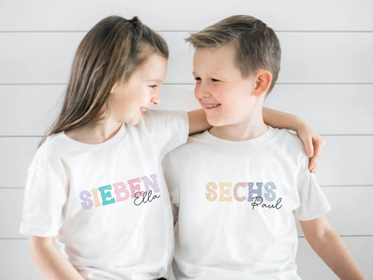 Geburtstags - Shirt Geburtstagskind T-shirt Kinder - Geburtstags - Geschenk Kindergeburtstag Kinder Geschenke Geburtstagsshirt Personalisiert - Mamas & Minis