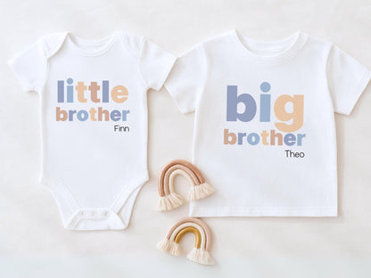 Geschenk Geschwister Outfit T-Shirt Großer Bruder Shirt Große Schwester Kleiner Bruder Kleine Schwester Babybody Partnerlook Geschenke Baby