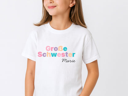 Geschenk Geschwister Outfit T-Shirt Großer Bruder Shirt Große Schwester Kleiner Bruder Kleine Schwester Babybody Partnerlook Geschenke Baby