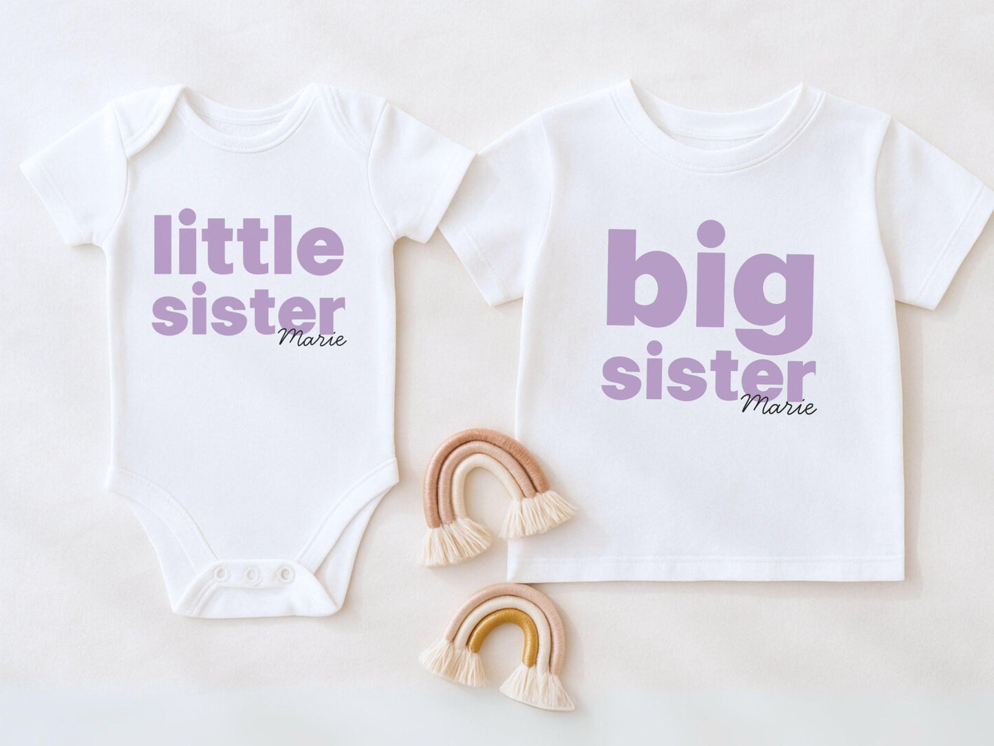 Geschenk Geschwister Outfit T-Shirt Großer Bruder Shirt Große Schwester Kleiner Bruder Kleine Schwester Babybody Partnerlook Geschenke Baby