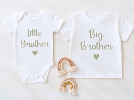 Geschenk Geschwister Outfit T-Shirt Großer Bruder Shirt Große Schwester Kleiner Bruder Kleine Schwester Babybody Partnerlook Geschenke Baby