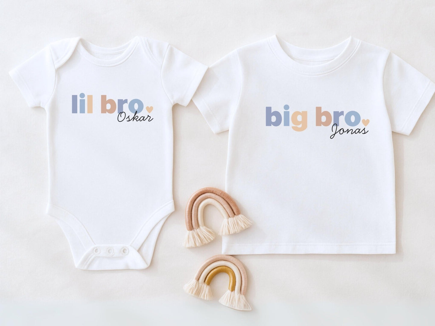 Geschenk Geschwister Outfit T-Shirt Großer Bruder Shirt Große Schwester Kleiner Bruder Kleine Schwester Babybody Partnerlook Geschenke Baby