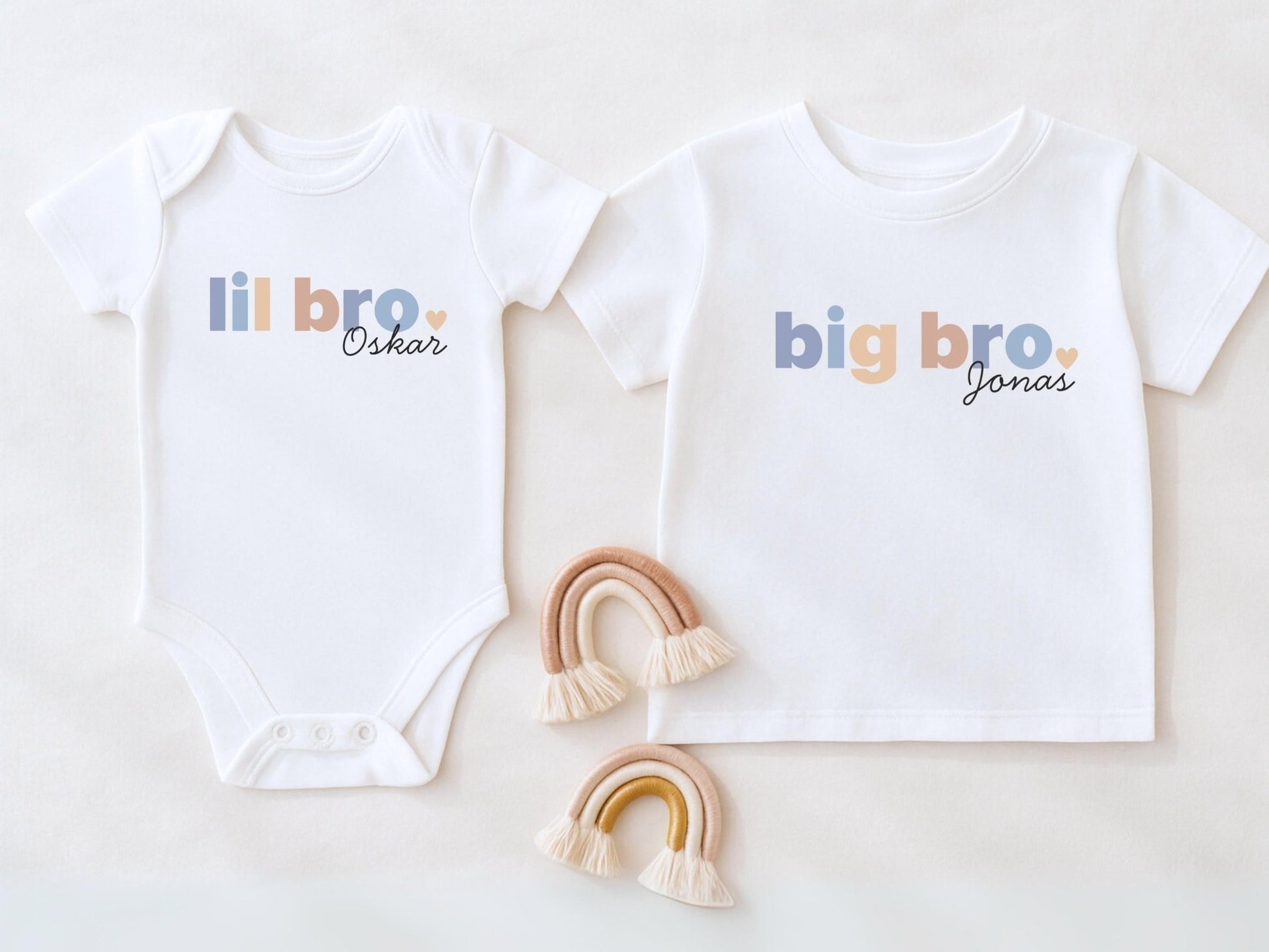 Geschenk Geschwister Outfit T-Shirt Großer Bruder Shirt Große Schwester Kleiner Bruder Kleine Schwester Babybody Partnerlook Geschenke Baby