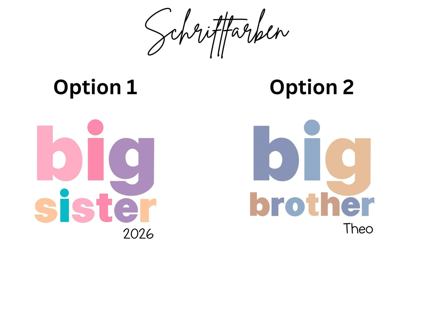 Geschenk Geschwister Outfit T-Shirt Großer Bruder Shirt Große Schwester Kleiner Bruder Kleine Schwester Babybody Partnerlook Geschenke Baby