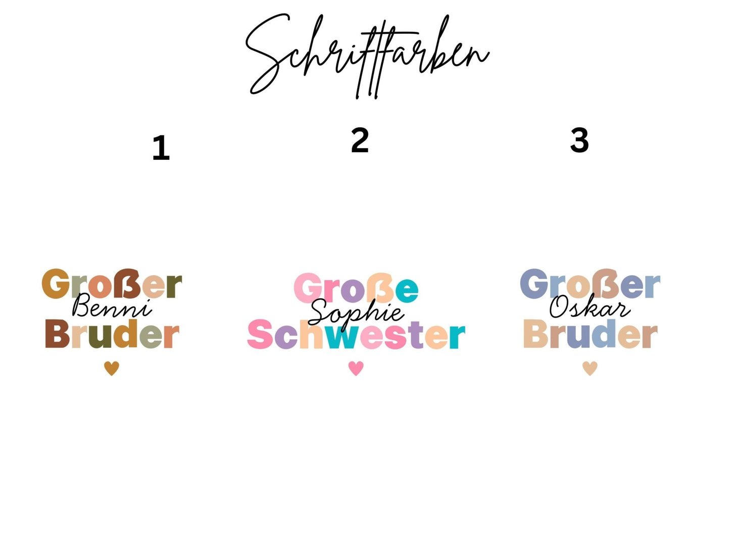 Geschenk Geschwister Outfit T-Shirt Großer Bruder Shirt Große Schwester Kleiner Bruder Kleine Schwester Babybody Partnerlook Geschenke Baby