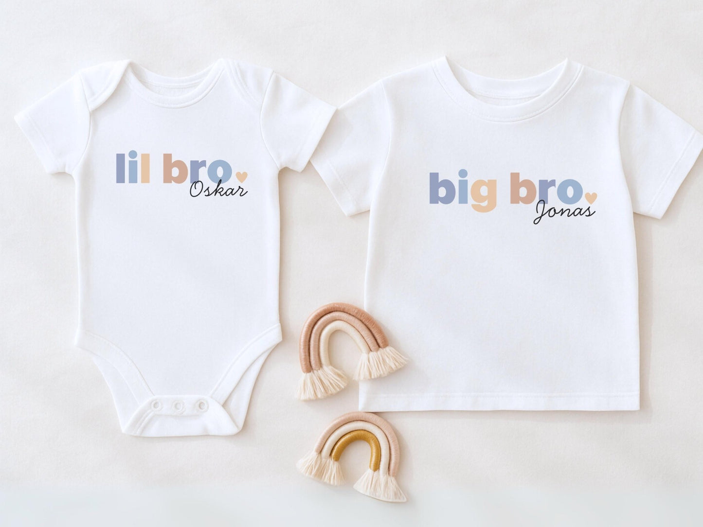 Geschenk Geschwister Outfit T-Shirt Großer Bruder Shirt Große Schwester Kleiner Bruder Kleine Schwester Babybody Partnerlook Geschenke Baby