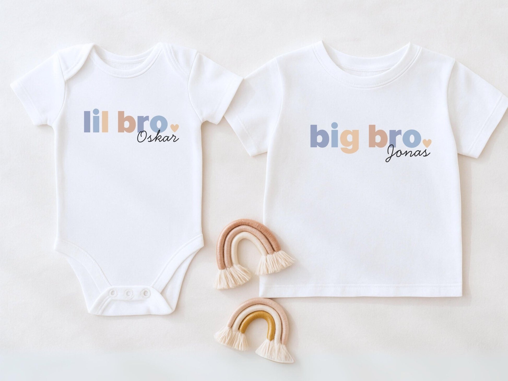 Geschenk Geschwister Outfit T-Shirt Großer Bruder Shirt Große Schwester Kleiner Bruder Kleine Schwester Babybody Partnerlook Geschenke Baby