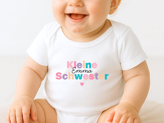 Geschenk Geschwister Outfit T-Shirt Großer Bruder Shirt Große Schwester Kleiner Bruder Kleine Schwester Babybody Partnerlook Geschenke Baby