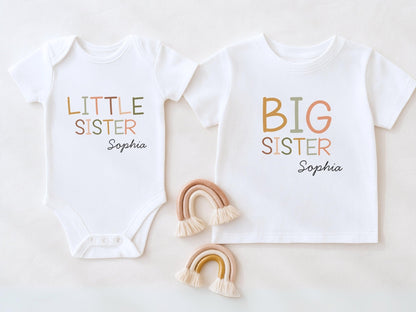 Geschenk Geschwister Outfit T-Shirt Großer Bruder Shirt Große Schwester Kleiner Bruder Kleine Schwester Babybody Partnerlook Geschenke Baby