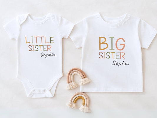 Geschenk Geschwister Outfit T-Shirt Großer Bruder Shirt Große Schwester Kleiner Bruder Kleine Schwester Babybody Partnerlook Geschenke Baby