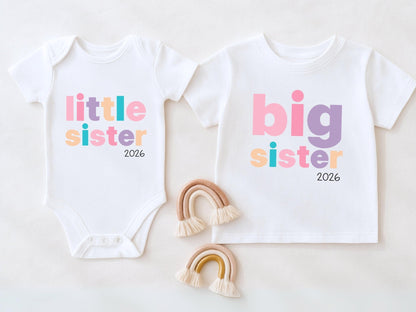 Geschenk Geschwister Outfit T-Shirt Großer Bruder Shirt Große Schwester Kleiner Bruder Kleine Schwester Babybody Partnerlook Geschenke Baby
