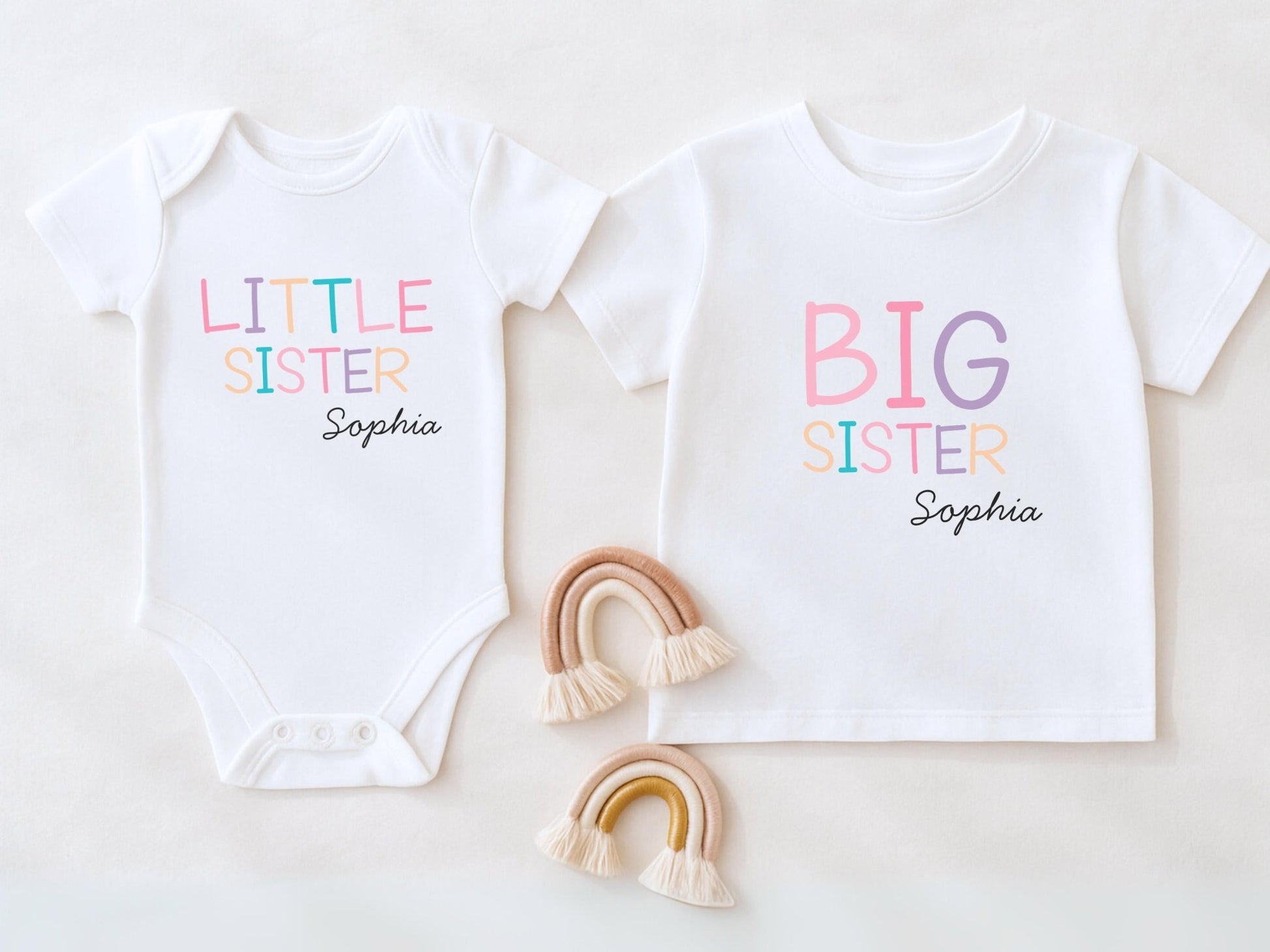 Geschenk Geschwister Outfit T-Shirt Großer Bruder Shirt Große Schwester Kleiner Bruder Kleine Schwester Babybody Partnerlook Geschenke Baby