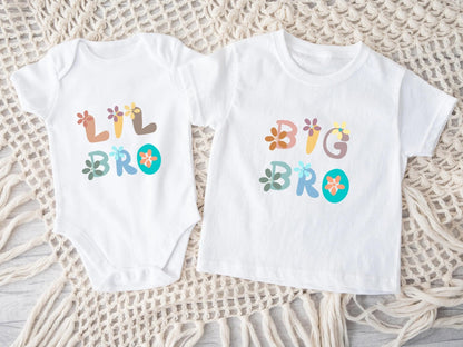 Geschwister Geschenke Großer Bruder T shirt - Kinder kleiner Bruder Geschenke Baby verkünden Partnerlook Geschenk Baby Kind Big Bro - Mamas & Minis