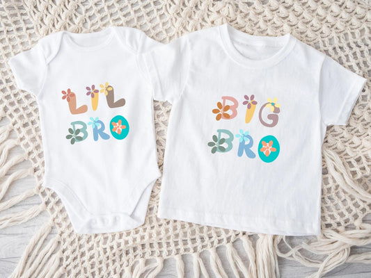 Geschwister Geschenke Großer Bruder T shirt - Kinder kleiner Bruder Geschenke Baby verkünden Partnerlook Geschenk Baby Kind Big Bro - Mamas & Minis