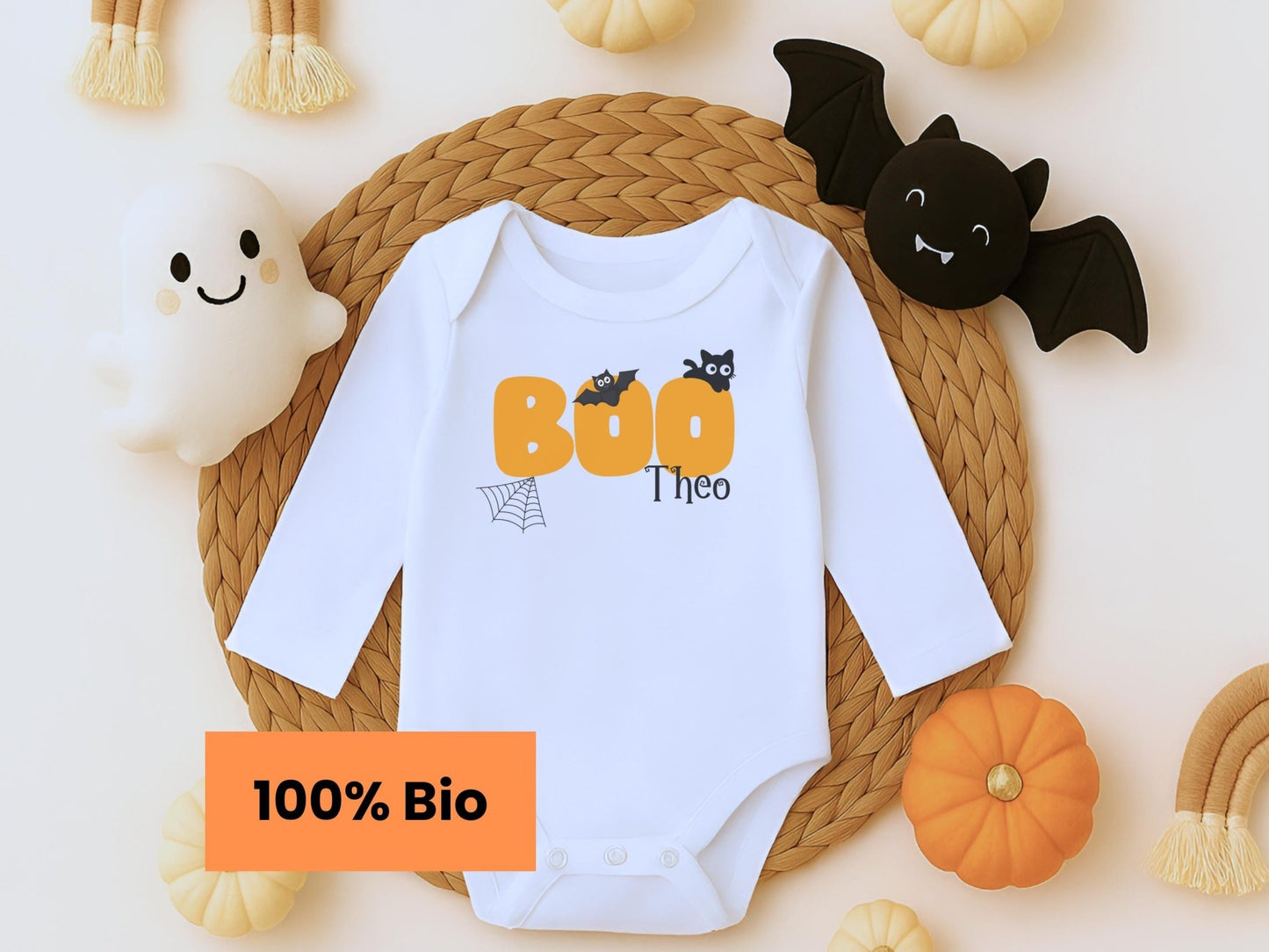 Halloween Babybody Personalisiert Halloween Geschenk Babygeschenk Geburtsgeschenk Bio Baumwolle Langarm Baby Body Herbst Outfit Baby