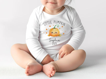 Halloween Babybody Personalisiert Halloween Geschenk Babygeschenk Geburtsgeschenk Bio Baumwolle Langarm Baby Body Herbst Outfit Baby