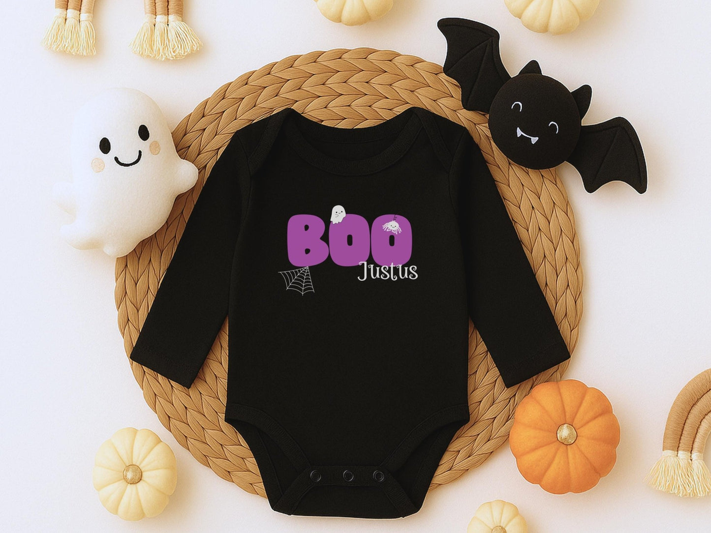 Halloween Babybody Personalisiert Halloween Geschenk Babygeschenk Geburtsgeschenk Bio Baumwolle Langarm Baby Body Herbst Outfit Baby