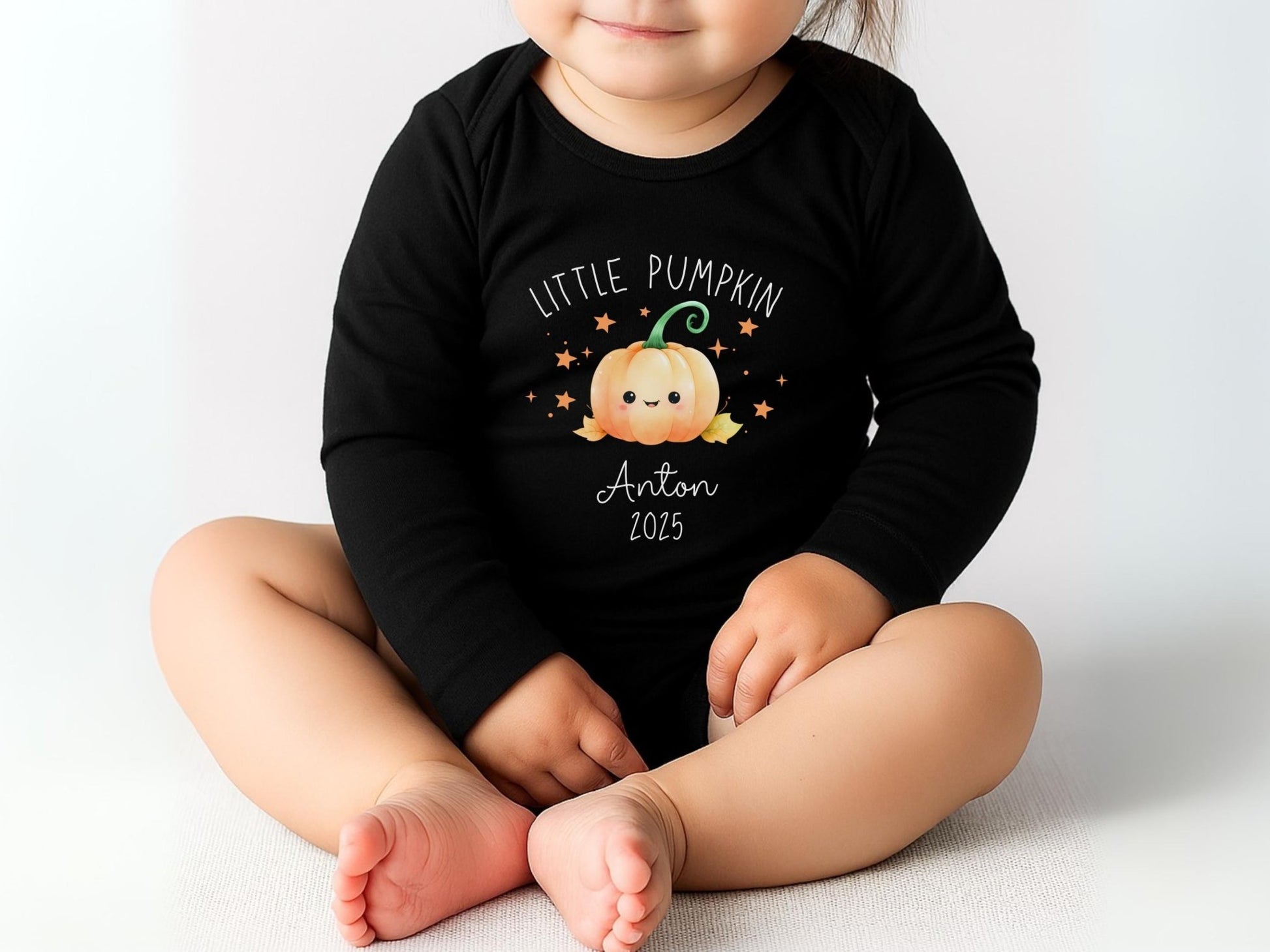 Halloween Babybody Personalisiert Halloween Geschenk Babygeschenk Geburtsgeschenk Bio Baumwolle Langarm Baby Body Herbst Outfit Baby
