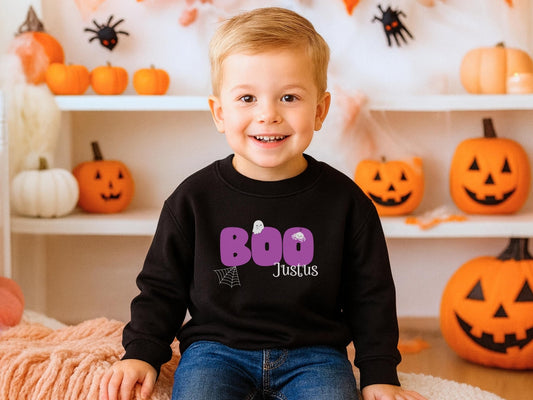 Halloween Pullover für Kinder Geschenk Personalisiert Halloween Kostüm Sweatshirt mit Name für Kinder