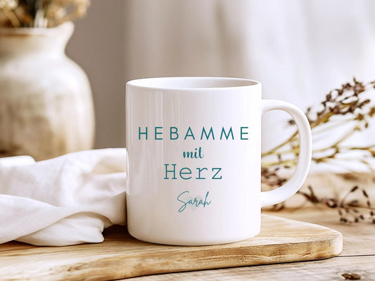 Hebamme Geschenke Personalisierte Tasse mit Name Geschenke Dankeschon Hebamme Geschenk für Freundin Tasse Personalisiert Geschenk für Sie - Mamas & Minis