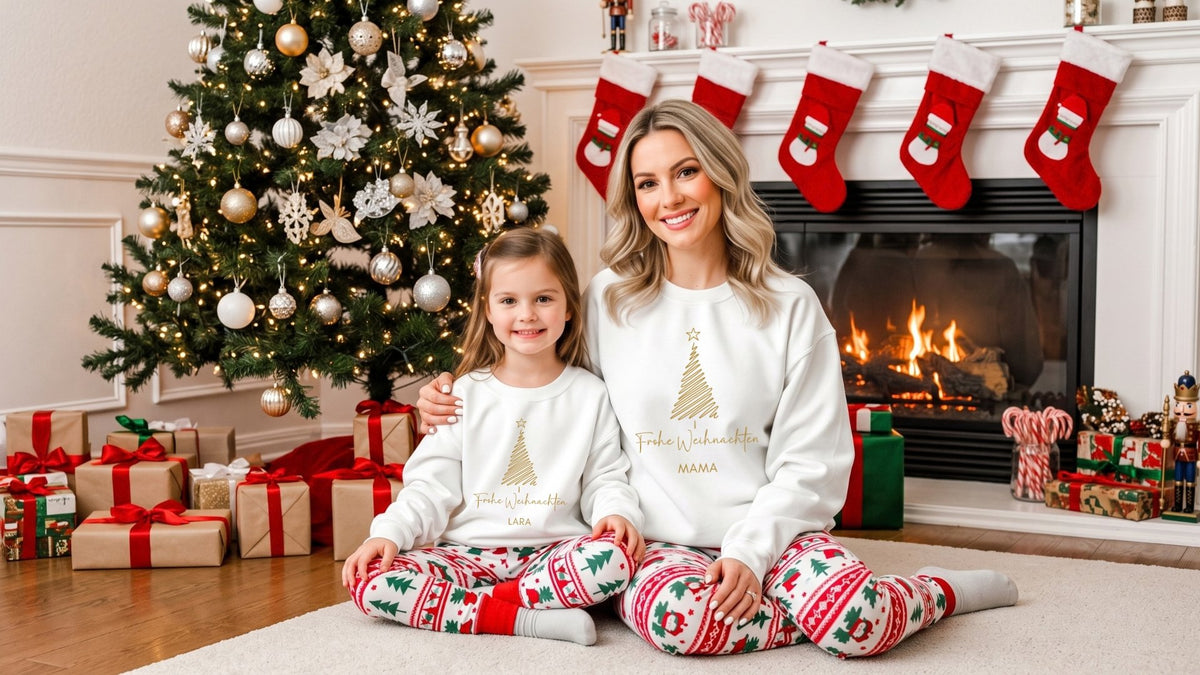 Persionalisierte Weihnachtspullover Familie
