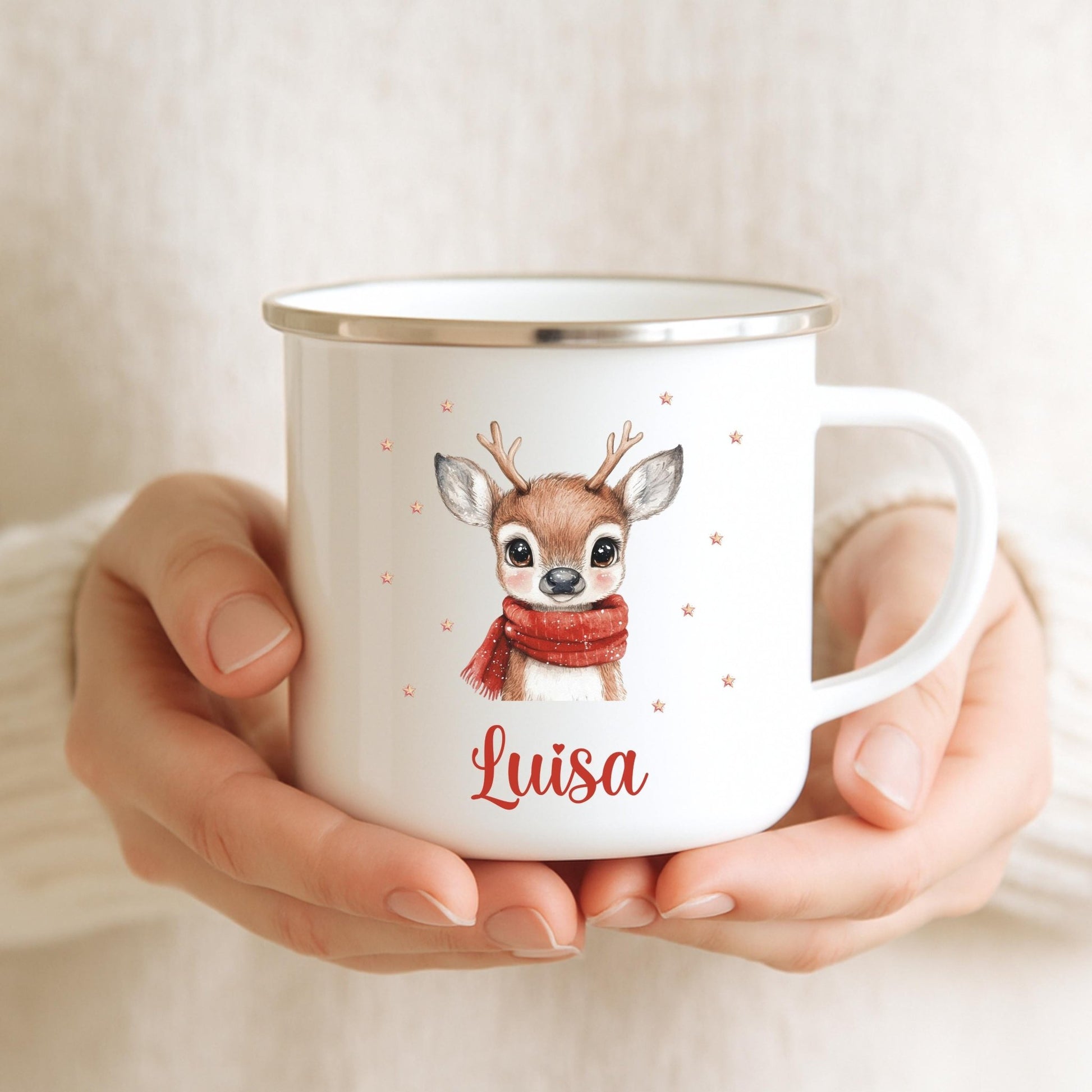 Süße Weihnachtstasse personalisiert für Kinder