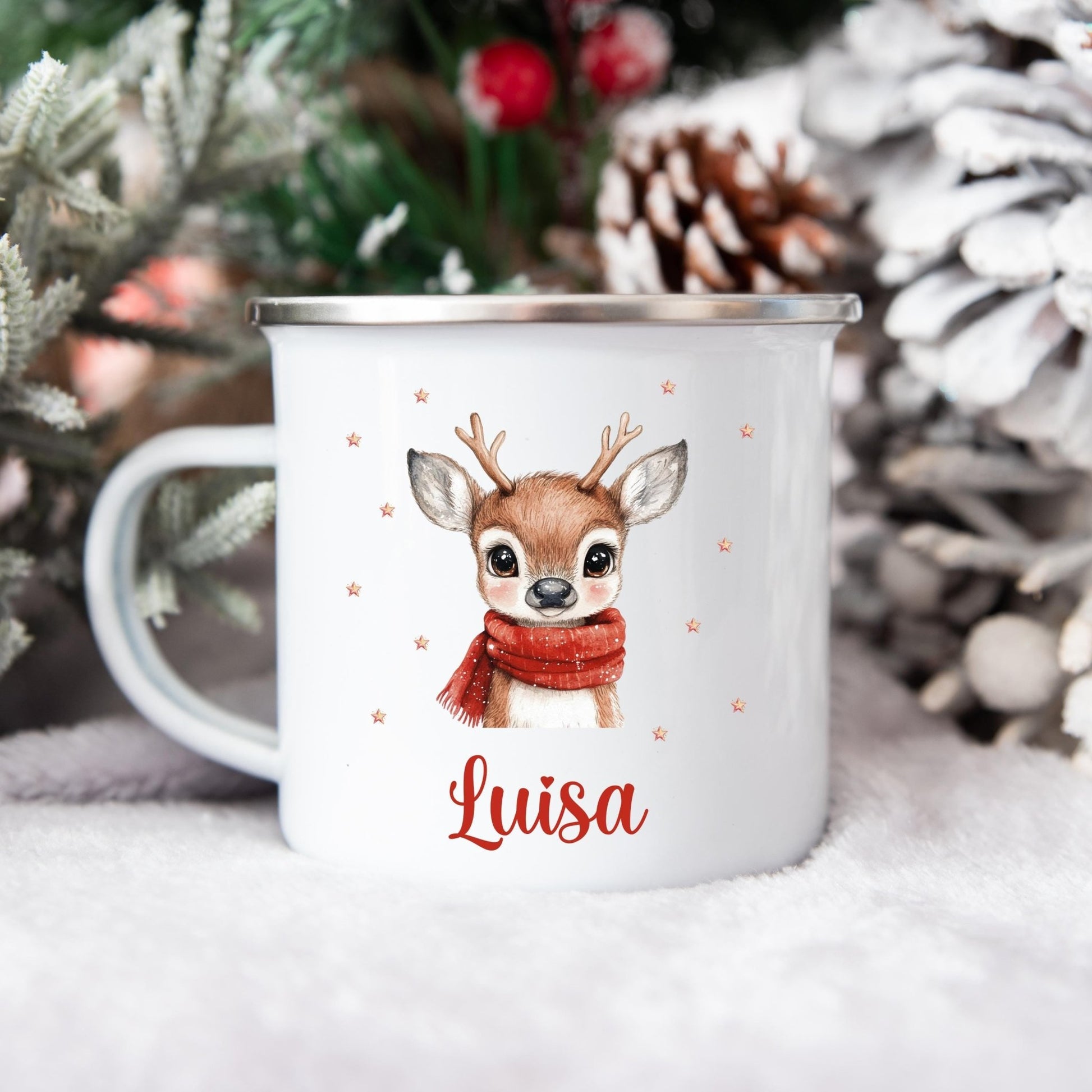 Süße Weihnachtstasse personalisiert für Kinder