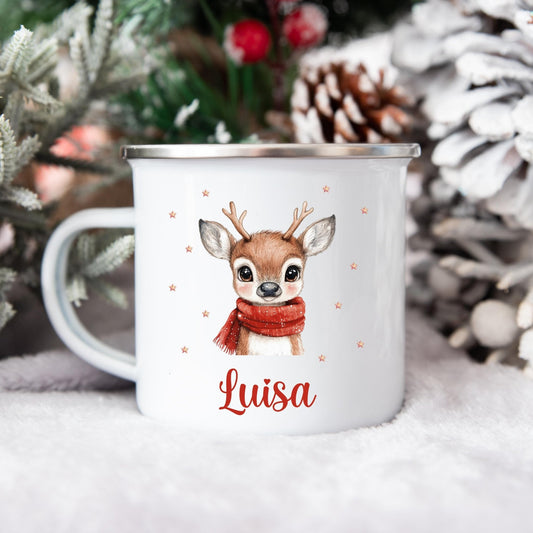 Süße Weihnachtstasse personalisiert für Kinder