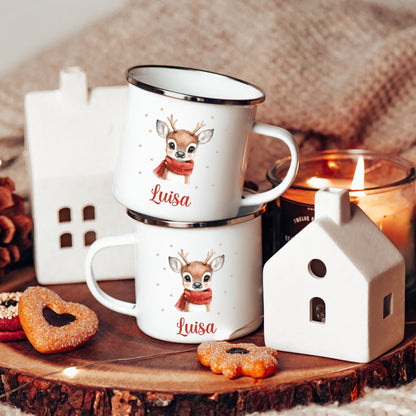 Süße Weihnachtstasse personalisiert für Kinder