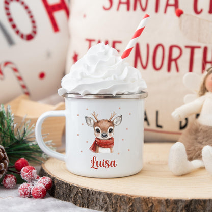 Kindertasse zu Weihnachten personalisiert - Kakaotasse