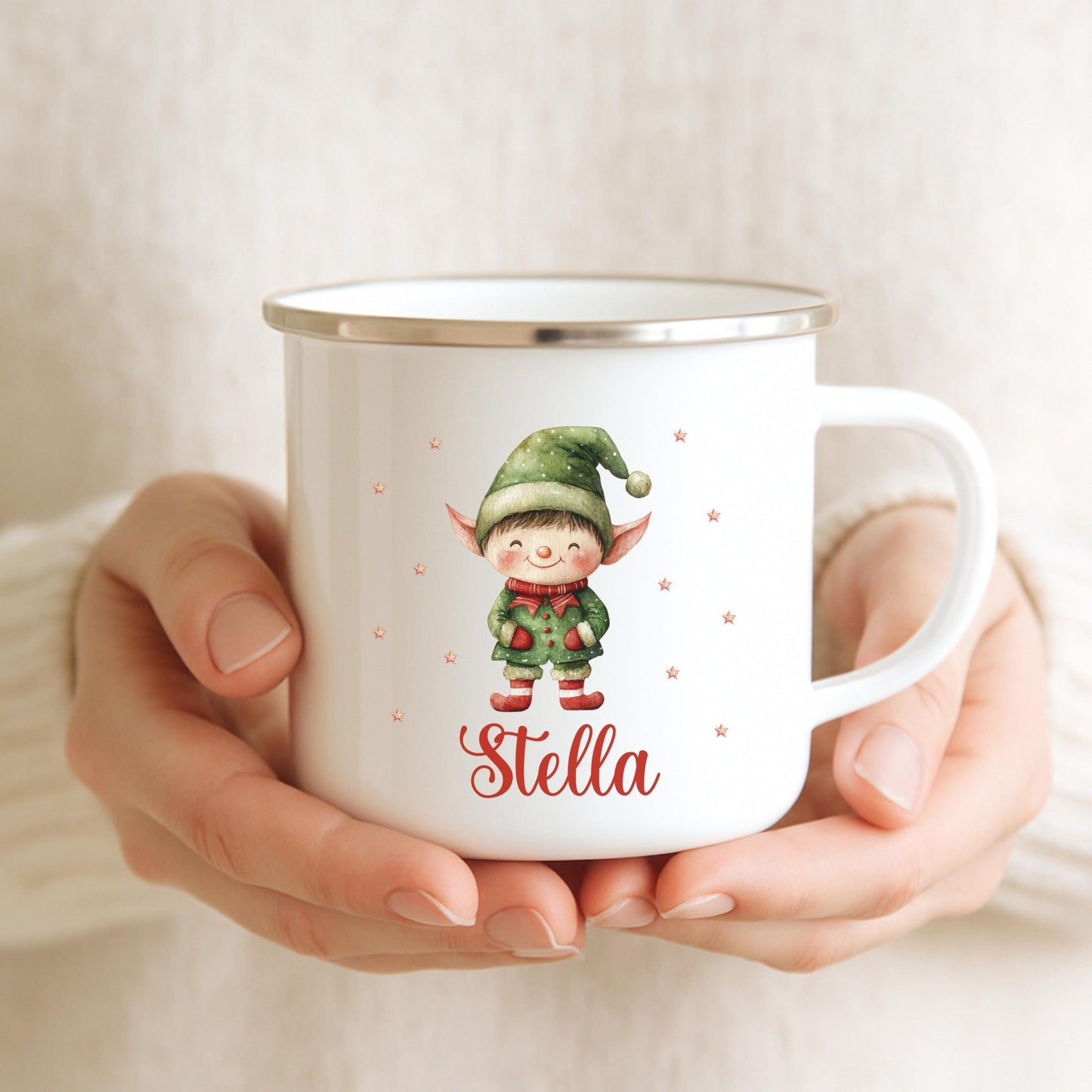 Kindertasse zu Weihnachten personalisiert - Kakaotasse